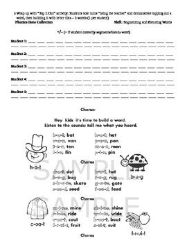 Blending Segmenting Lesson Plan By Christine Sowers TpT