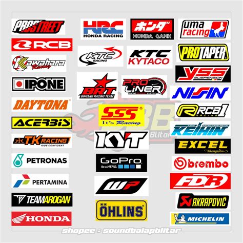 Jual Stiker Motor Sponsor Racing Bijian RCB GoPro Honda Gank