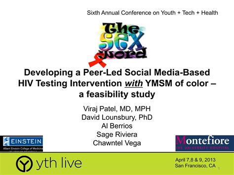 The Sex Word A Participatory Social Media Hiv Prevention Program For