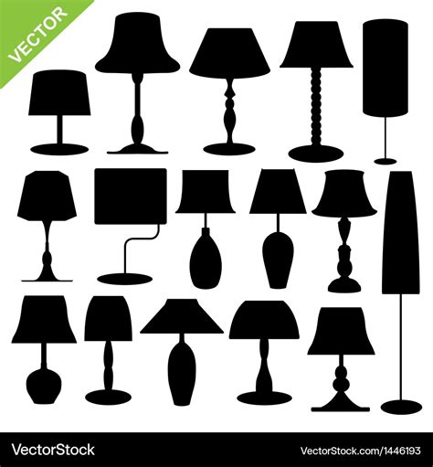 Silhouette lamp Royalty Free Vector Image - VectorStock