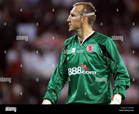 Middlesbrough goalkeeper Mark Schwarzer during the UEFA Cup Final ...