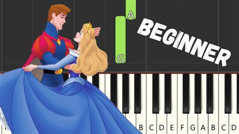 Once Upon A Dream Waltz From Sleeping Beauty Beginner Piano Youtube