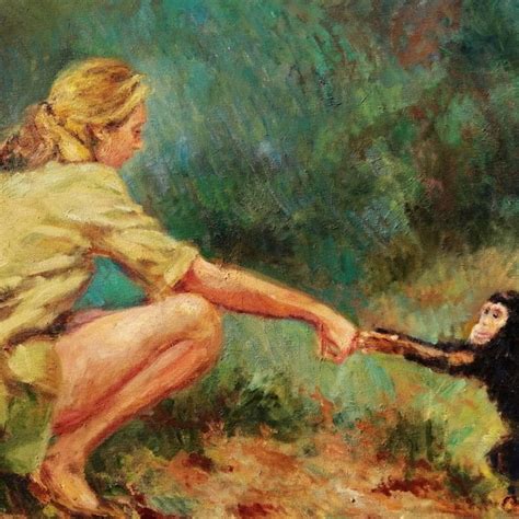 Chimpanzee Painting Etsy