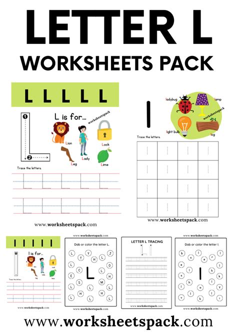 Free Letter L Printable Worksheets PDF - worksheetspack