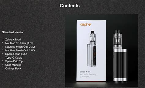 Aspire Zelos X Kit From Vawoo Co Uk