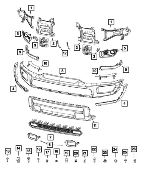 Front Bumper And Fascia For 2020 Ram 1500 Classic Mopar Estore