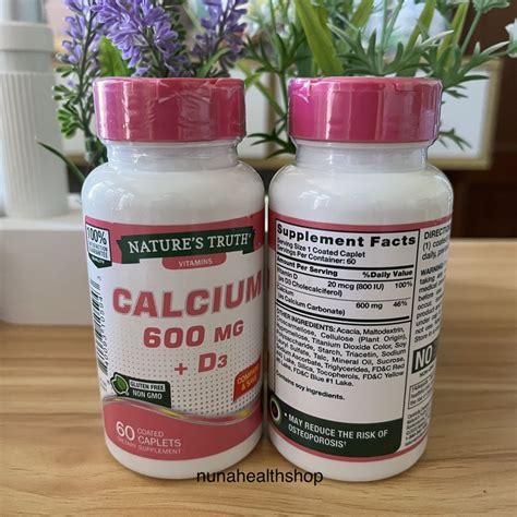 Nature S Truth Calcium 600 Mg With Vitamin D3 บรรจุ 60เม็ด Shopee Thailand