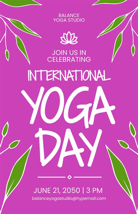 Free International Yoga Day Advertising Poster Template Edit Online