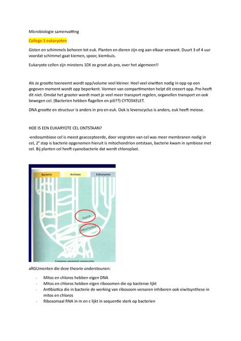 Microbiologie Samenvatting Microbiologie Samenvatting College