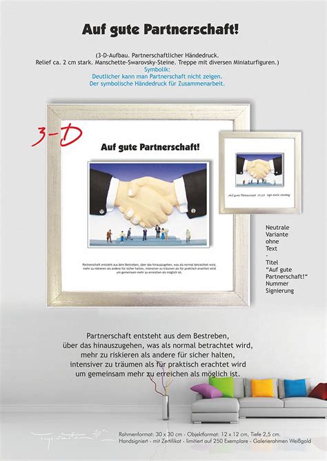 Auf Gute Partnerschaft 3D Objektgraphik Handmade Von Ingo Maria