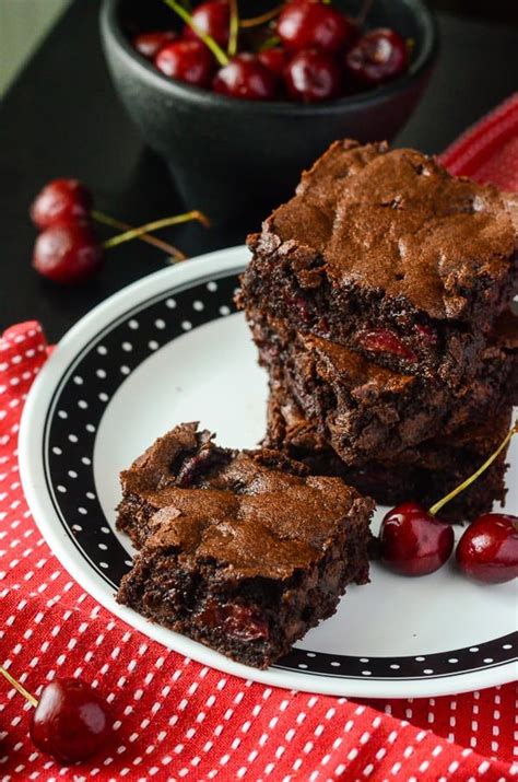 Black Forest Brownies Super Fudgy Brownies Bursting With Fresh