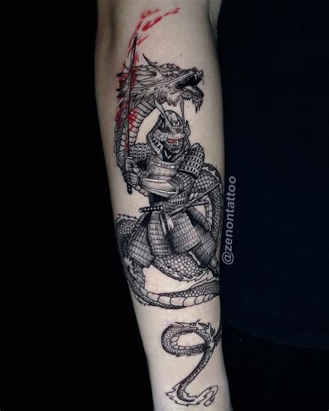 Zenon On Instagram Tattoo Muitos Detalhes Drag O Samurai