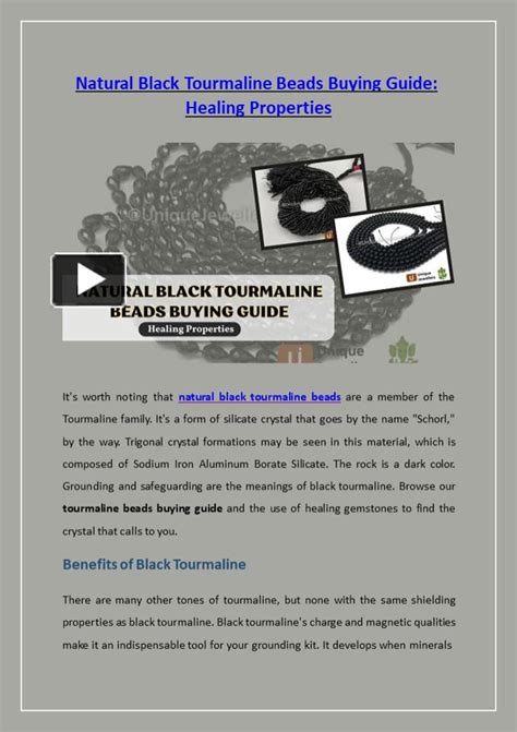 Ppt Natural Black Tourmaline Beads Buying Guide Healing Properties