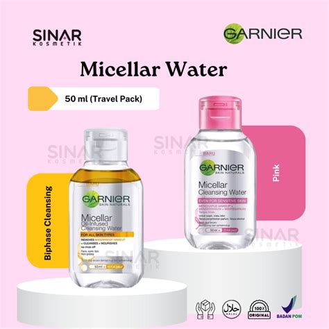 Jual Mini Garnier Micellar Pink Biphase Cleansing Water Cleansing