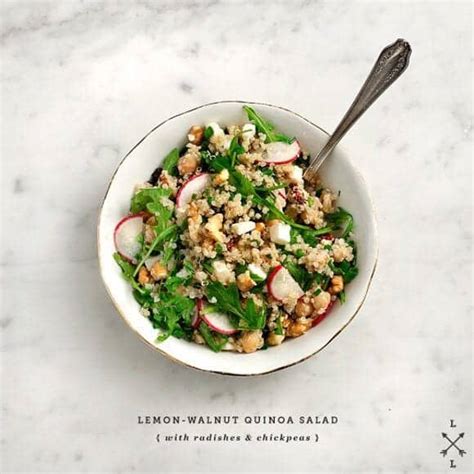 Lemon Walnut Quinoa And Chickpea Salad Recipe Love And Lemons