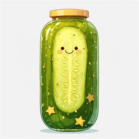 Premium Vector Zesty Pickle Relish Tangy Cartoon Style