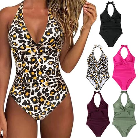 One Piece Swimsuit Mulheres Controle Tummy Cintura Alta Sexy Biquíni