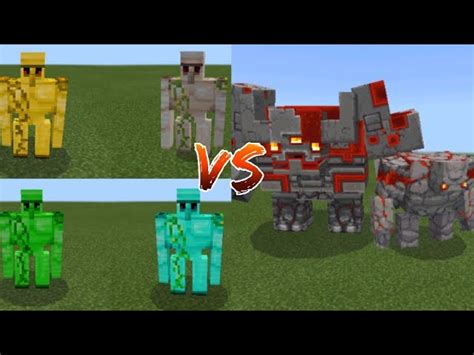 Minecraft Diamond Golem Vs Iron Golem