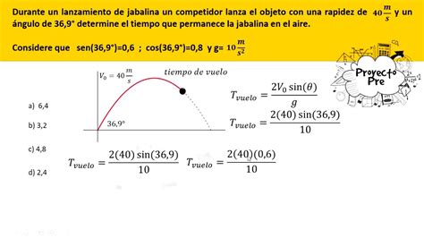 MOVIMIENTO PARABÓLICO tiempo de vuelo SER BACHILLER 2020 YouTube