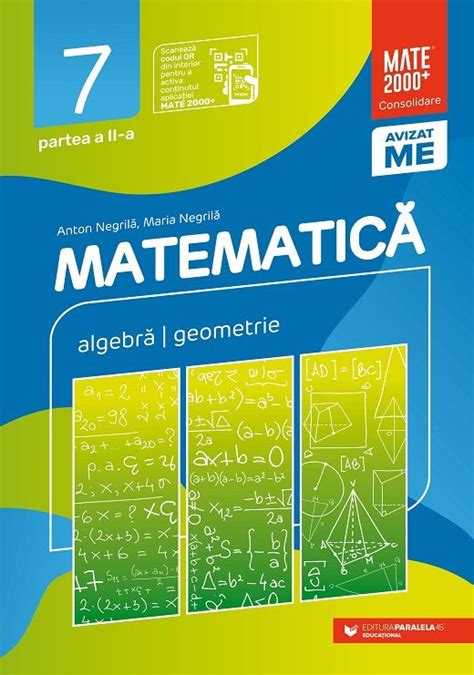 Matematica Algebra Geometrie Clasa A 7 A 2023 Consolidare Partea A