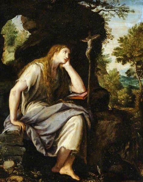 The Penitent Magdalen In The Wilderness Painting Alessandro Allori