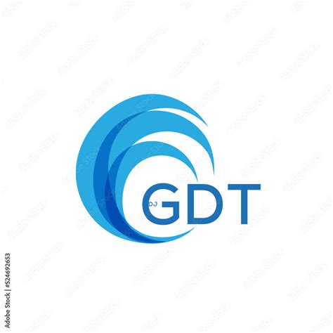 GDT letter logo. GDT blue image on white background. GDT Monogram logo ...