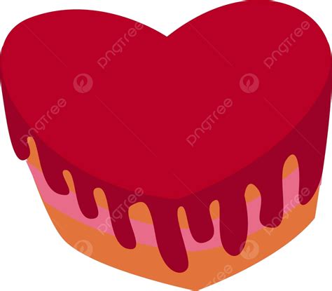 Heart Cakeillustrationvector On White Background Greeting Sugar Cake Vector Greeting Sugar