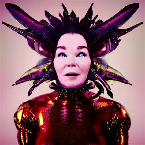 Bjork As An Alien Visitor To A New World Delivering Stable Diffusion