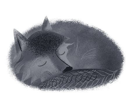 Sleeping Wolf by Nina Khashchina on Dribbble