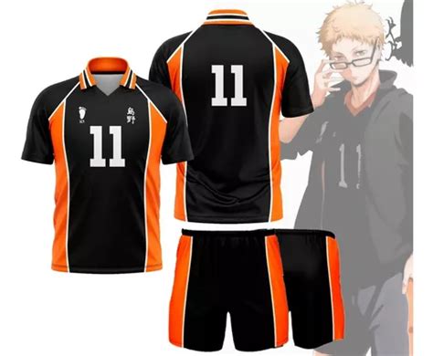 Cosplay Camisa E Short Uniforme Haikyuu Karasuno 11 Frete Grátis