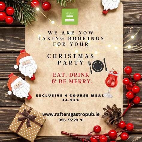 Book Your Christmas Party 2023 Rafter S Gastro Pub Accommodation