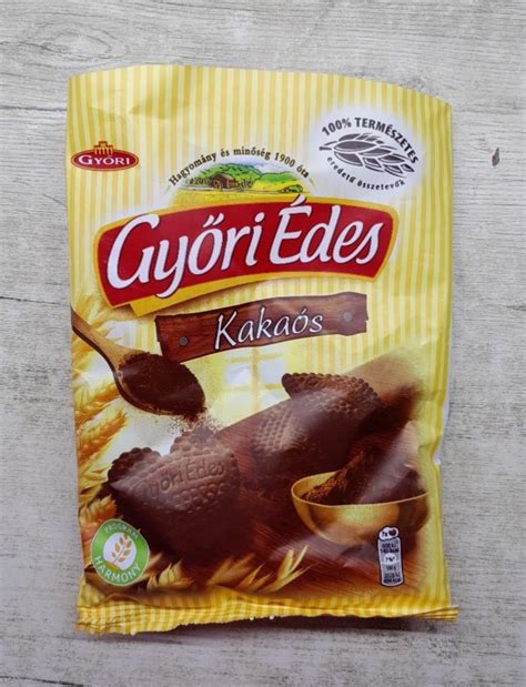 Győri Édes kakaós omlós keksz 150 g kalória kJ és tápértékek