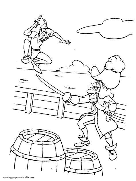 Captain Hook Coloring Pages Clip Art Library