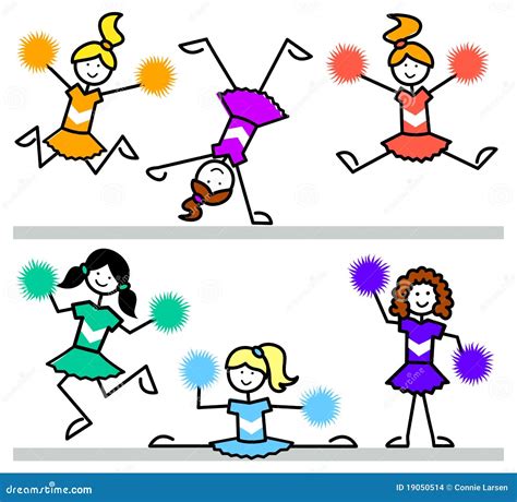 Cartoon Cheerleader Kidseps Stock Vector Illustration Of Cute