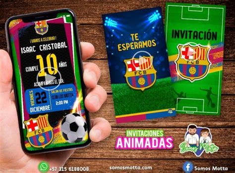 TARJETA DE INVITACIÓN DIGITAL EQUIPO BARCELONA FC Futbol barcelona