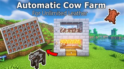 Minecraft Best Automatic Cow Farm In 120 Survival Bedrock Java