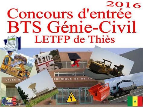 Concours d entrée BTS Génie Civil le blog de l UNAPEES