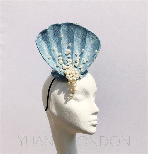 Venus S Pearls Blue Sea Shell Fascinator Royal Ascot Wedding Bridal