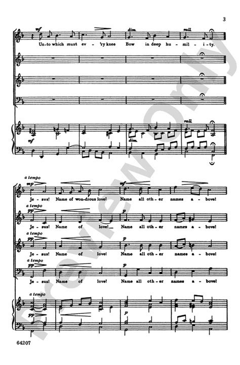 Jesus Name Of Wondrous Love Satb Choral Octavo Everett Titcomb