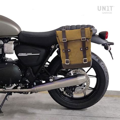 Canvas Side Pannier Scram 22L 30L Left Subframe Triumph Street Twin