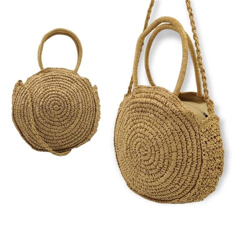 Bolsa Praia Feminina Saco Tiracolo Palha Sintética Rattan Shopee Brasil