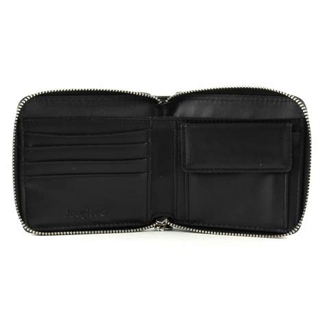 Billetera Desigual Majestic Zip Square Negra