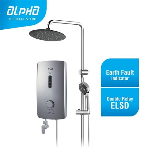 Alpha Im9 E Plus Rain Shower Instant Water Heater Non Pump Shopee Malaysia