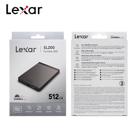 LEXAR 512 GB EXTERNAL PORTABLE SOLID STATE HARD DRIVE