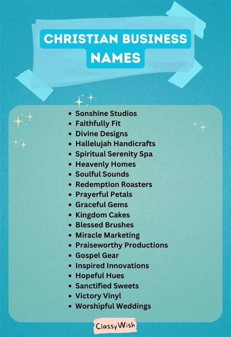 367 Unique Christian Business Names 2024