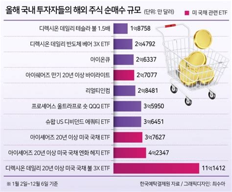 美국채 Etf 투자 인고의 해 뜨나서학개미 올해만 2조8000억 베팅 투자360 네이트 뉴스