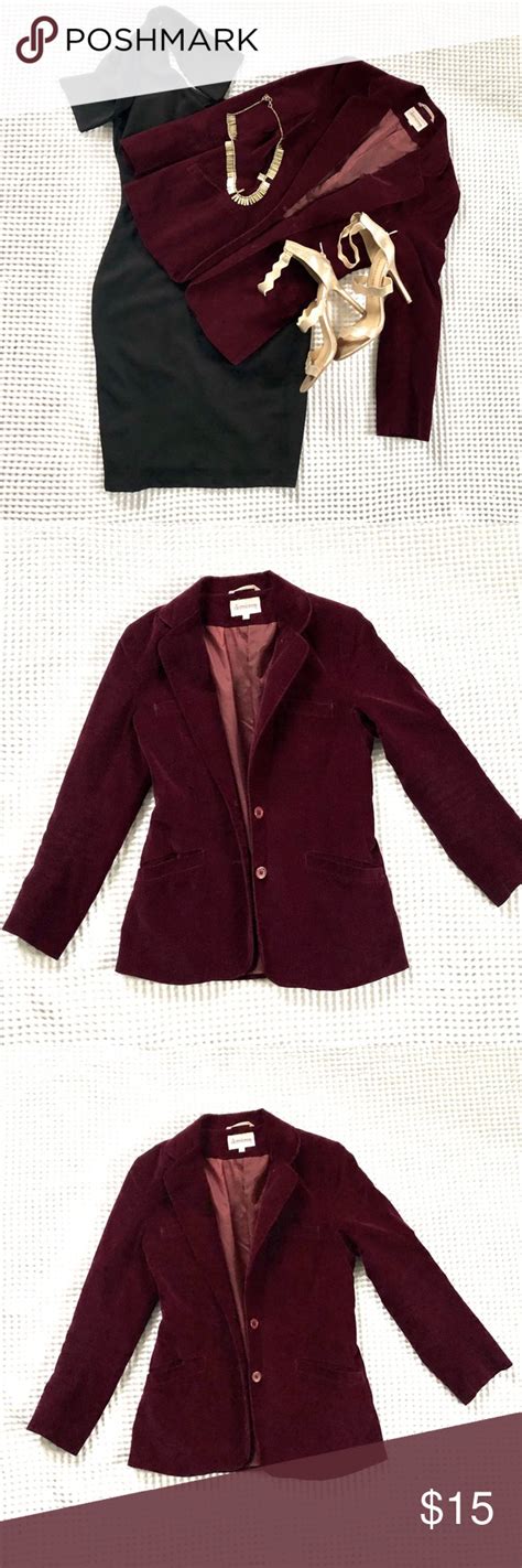 🍃velvet Blazer 🍃 Wine Color Velvet Blazer Clothes Design Blazer