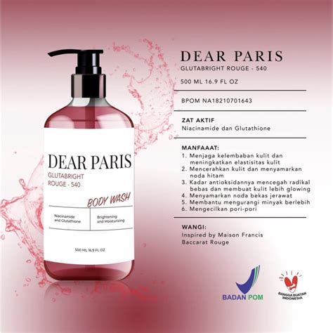 Jual Dear Paris Body Wash Body Care English Pear Bacca Rouge Isi