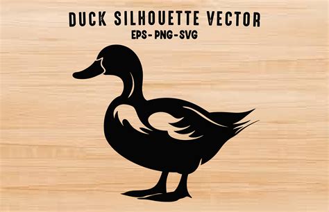 Duck Vector Silhouette Clipart Free Graphic by Gfx_Expert_Team ...