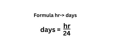 Hours To Days Online Time Unit Conversion Calculator Formula Examples